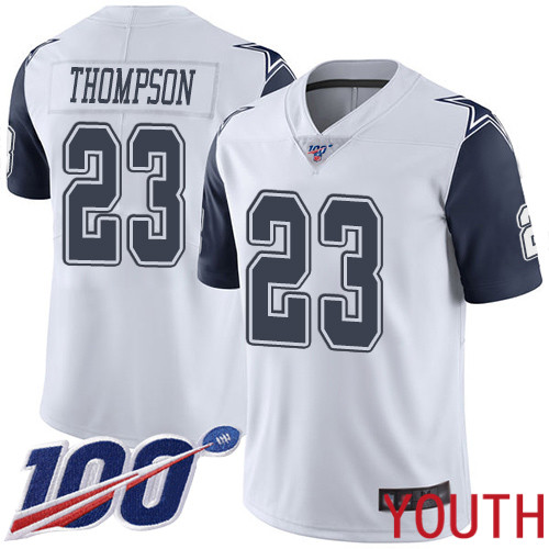 Youth Dallas Cowboys Limited White Darian Thompson #23 100th Season Rush Vapor Untouchable NFL Jersey